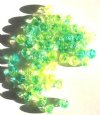 50 6mm Yellow and Aqua Crackle Beads